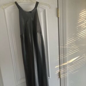 Satin gray gown